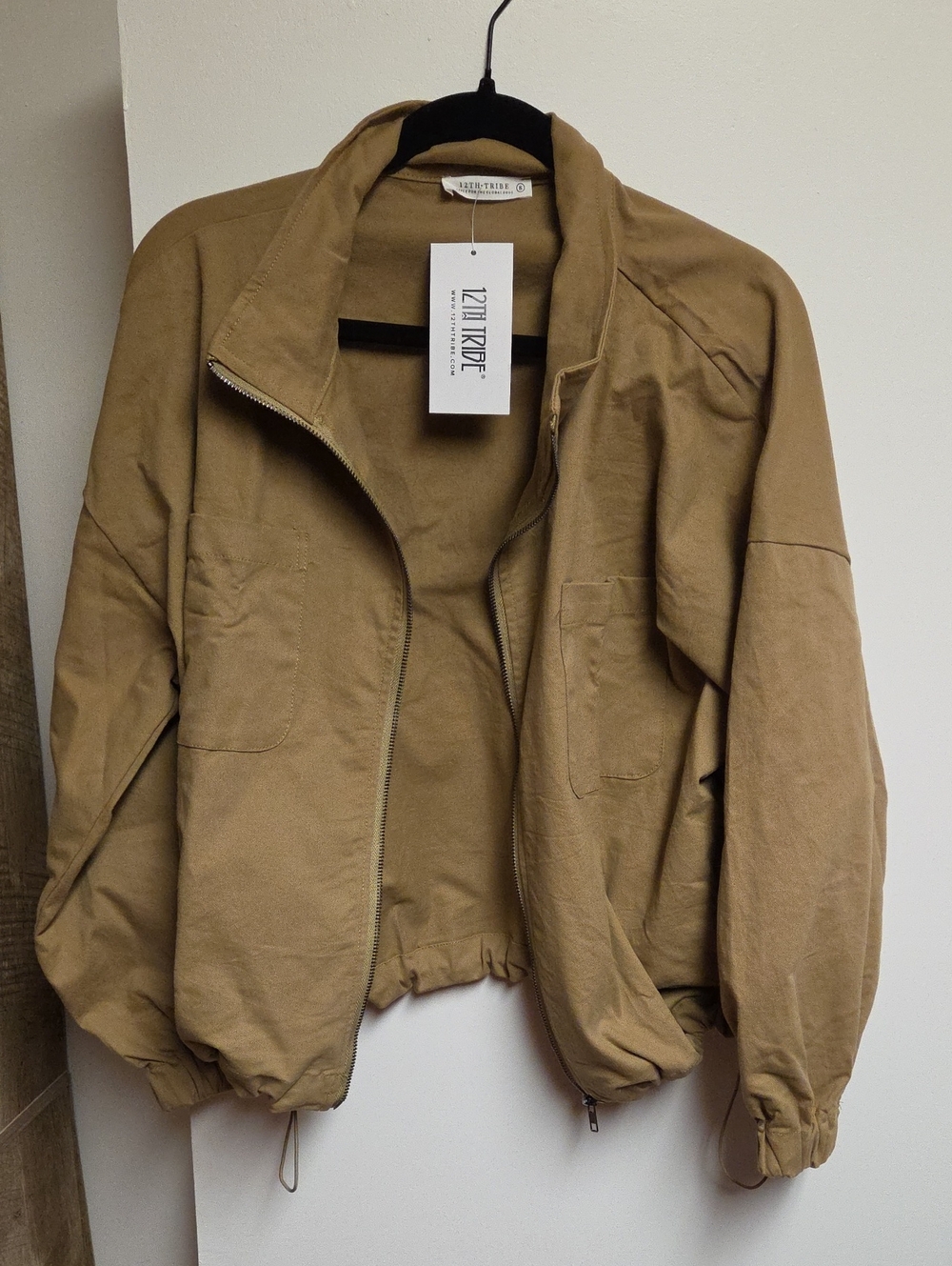 NWT 12th Tribe Fairfax Canvas Relaxed Fit Utility Jacket Brown- Size Small